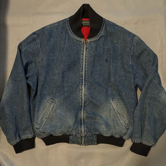 Ralph Lauren Other - Vintage Polo Country Bomber Jacket Mens XL Blue Ralph Lauren Denim‎ Lined USA